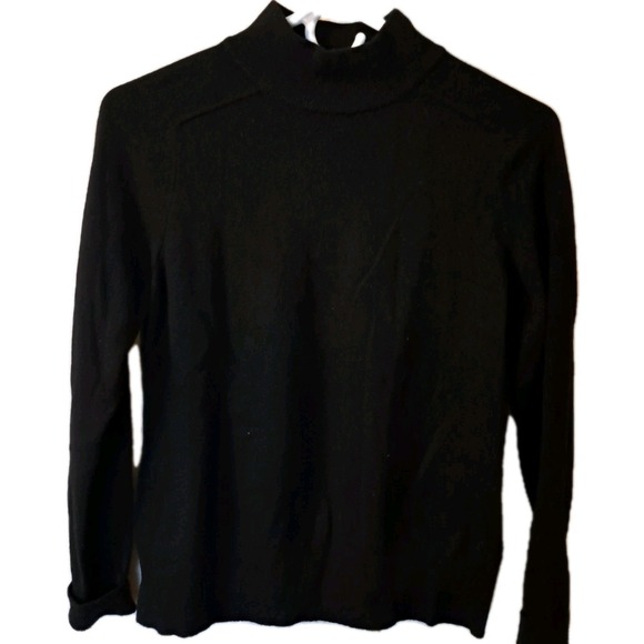 Jorive Sweaters - Jorive Cashmere Womens Mock Turtleneck Pullover Black Sweater With Cuffed Sleeve